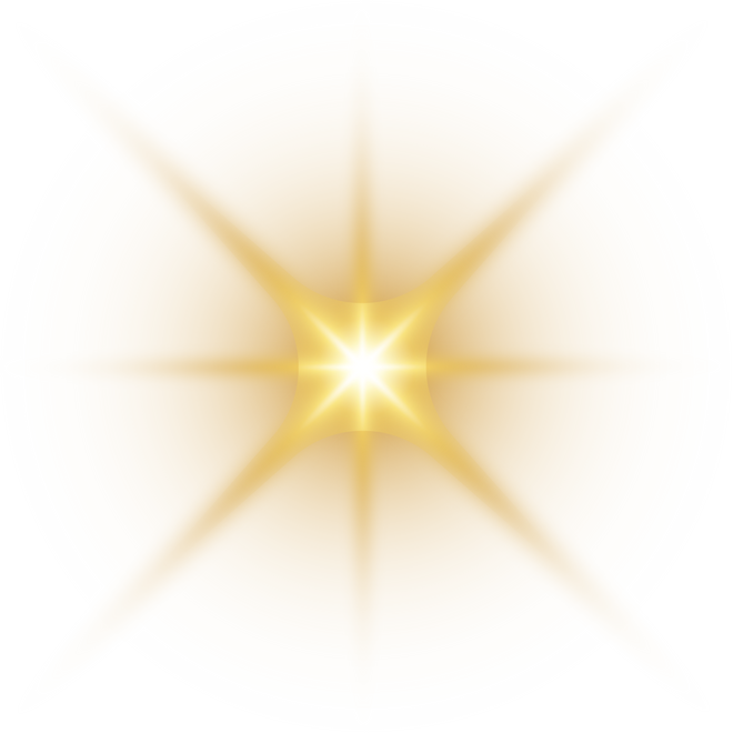 Gold glowing star